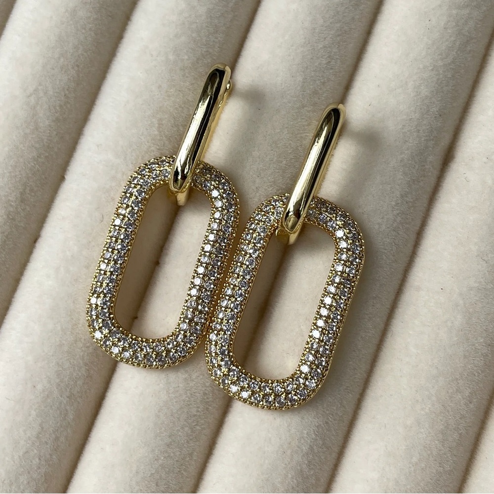 Paper Clip Hoop Earrings